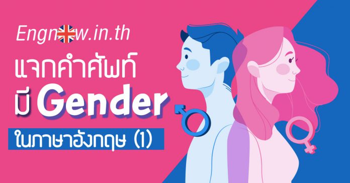 คำศัพท์มี gender ในภาษาอังกฤษ