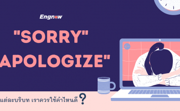 “Sorry” หรือ “Apologize”