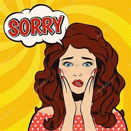 Image result for Cartoon Girl Saying Sorry