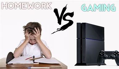 Image result for no homework want play a game