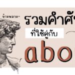 รวมศัพท์ใช้คู่ about
