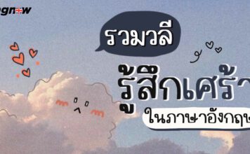 รวมวลีรู้สึกเศร้าในภาษาอังกฤษ