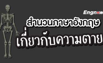 คำศัพท์และสำนวนภาษาอังกฤษเกี่ยวกับความตาย Idioms about Death