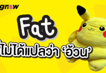 Fat ที่ไม่ได้แปลว่าอ้วน