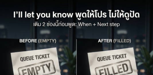“I’ll let you know” พูดยังไงไม่ให้ดูปัดงาน (มีเวอร์ชันโปร)